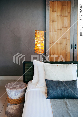 Asian Thai tropical luxury resort room with wooden Asian Thai tropical luxury resort room with wooden 53798587