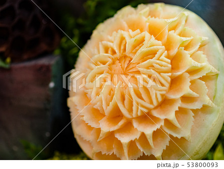 Fruit and vegetable carvings, Display thai fruit 53800093