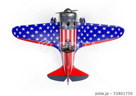 Polikarpov Vintage airplane with stars and stripes 53801750