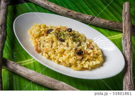 カレーピラフ Curry pilaf rice Asian style カレーピラフ Curry pilaf rice Asian style 53801861