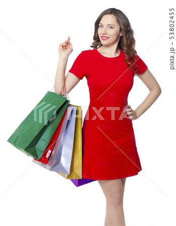 Young woman shopping Young woman shopping 53802455