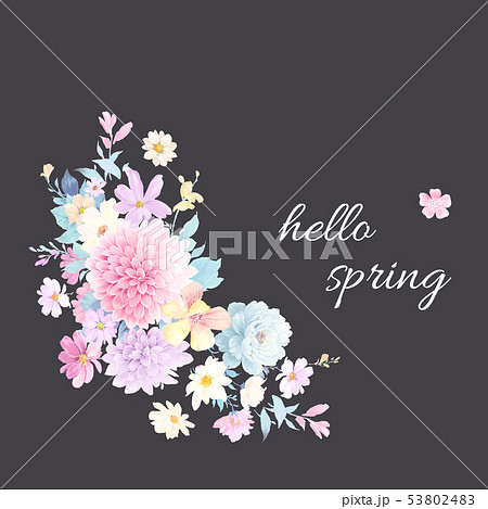 透明水彩 水彩画 花 53802483