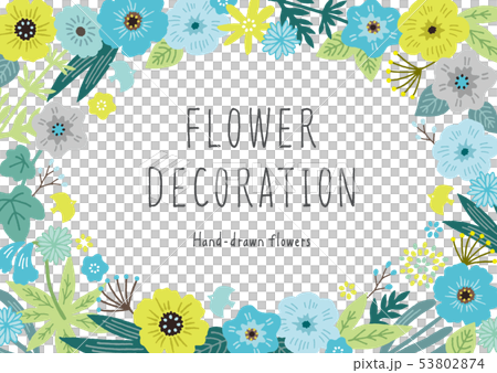 Flower card light blue 53802874