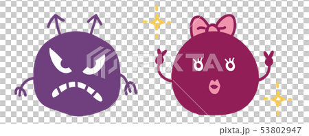 美肌菌と病原菌のイラスト素材