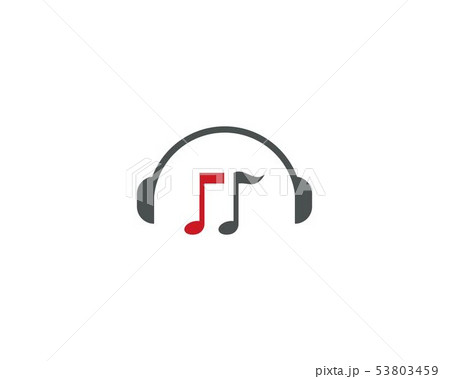 Headphone Music note logo Vector illustration 53803459