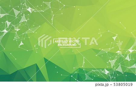 Abstract Green Polygonal Space Background with Abstract Green Polygonal Space Background with 53805019