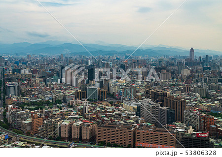 台湾 台北市街地航空写真 53806328