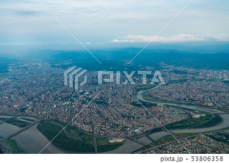 台湾 台北市街地航空写真 台湾 台北市街地航空写真 53806358