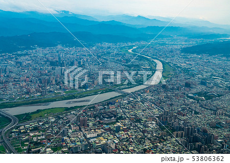 台湾 台北市街地航空写真 53806362