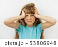 Frustrated and stress emotion. 53806948