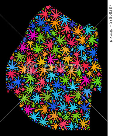 Mosaic Swaziland Map of Colored Hemp Leaves Mosaic Swaziland Map of Colored Hemp Leaves 53808287
