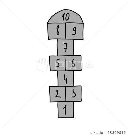Vector design with hop scotch game isolated. 53809856