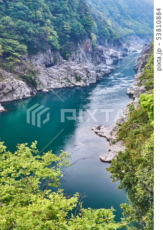 新緑の大歩危峡 新緑の大歩危峡 53810884