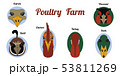 Flat icon poultry farm 53811269