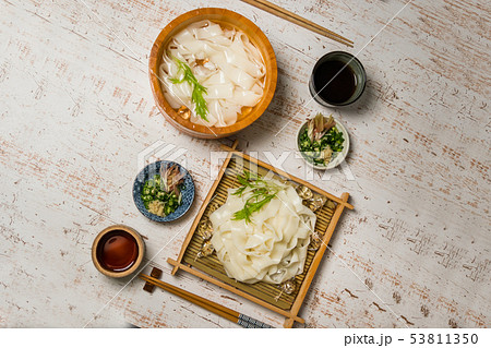 おきりこみうどん homemade noodles of Japan(udon) おきりこみうどん homemade noodles of Japan(udon) 53811350