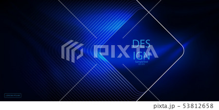 Abstract dark blue design with a square frame of thin stripes 53812658