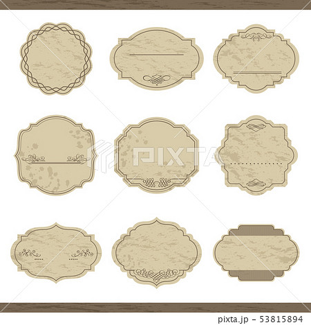 ヴィンテージ ラベル セットのイラスト素材