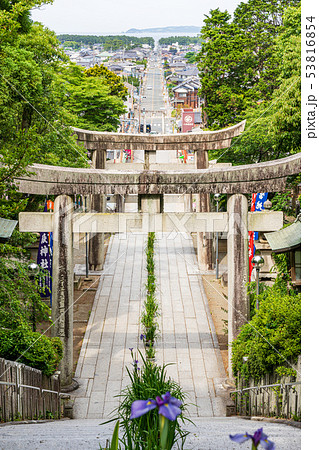 宮地嶽神社 光の道 福岡県福津市 の写真素材