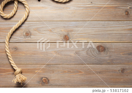 ship rope at wooden background texture ship rope at wooden background texture 53817102