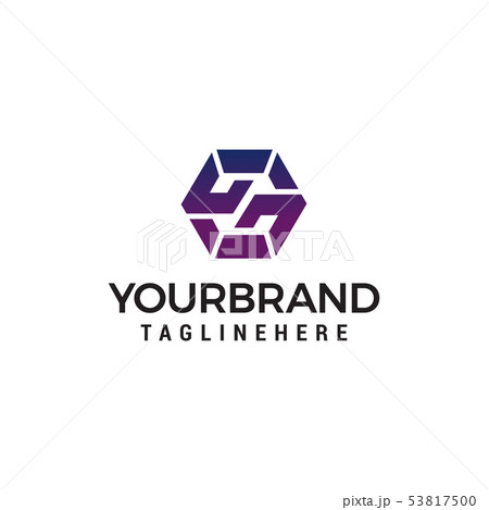 letter z hexagon logo design concept template 53817500