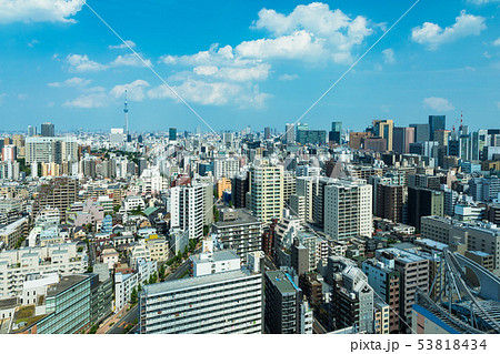 (東京都-都市風景)ラウンジから望む墨田方面の風景６ 53818434