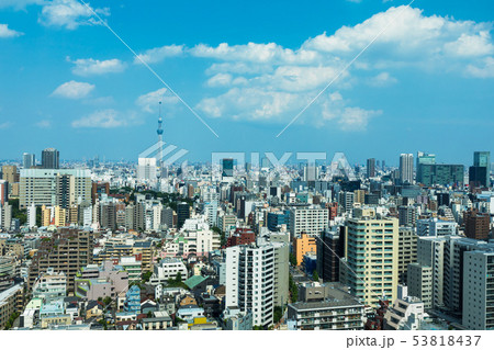 (東京都-都市風景)ラウンジから望む墨田方面の風景４ 53818437