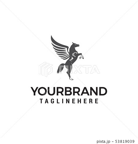 Pegasus Fly Horse Black Horse Design Inspiration Vector Logo Stock  Illustration - Download Image Now - iStock