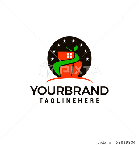 building green star Logo Template vector icon 53819804