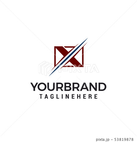 Letter X square Logo Template vector illustration 53819878