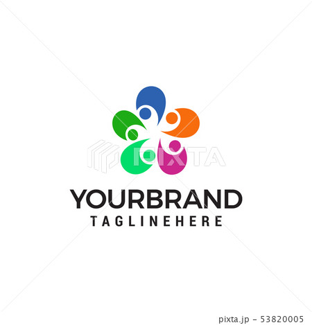 People connect logo, Community people Logo designs 53820005