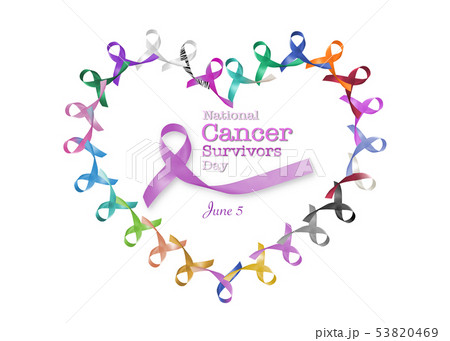 National cancer survivor month, June with ribbons 53820469