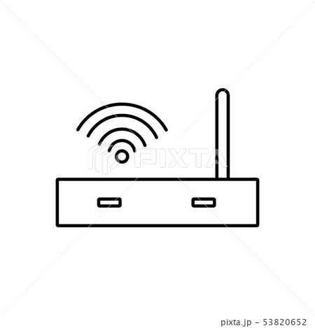 Wi Fi Router Vector Illustration Iconのイラスト素材