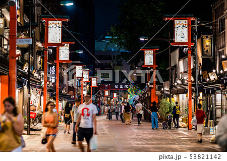 東京 浅草寺 夜の伝法院通り 東京 浅草寺 夜の伝法院通り 53821142