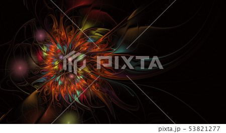 Fractal illustration of bright background with 53821277