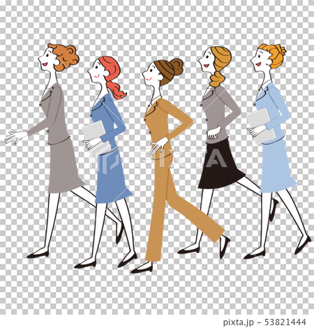 Female company employee side by side set Female company employee side by side set 53821444