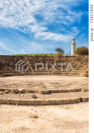 Ancient Odeon amphitheatre in Paphos Archaeological Park, Cyprus Ancient Odeon amphitheatre in Paphos Archaeological Park, Cyprus 53822899