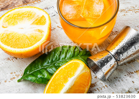 Orange drink with ice 53823630