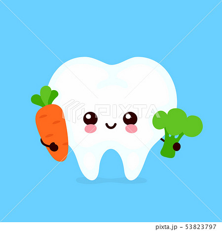 Cute healthy happy tooth character Cute healthy happy tooth character 53823797