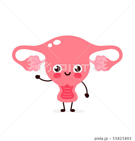 Cute healthy happy human uterus Cute healthy happy human uterus 53825803
