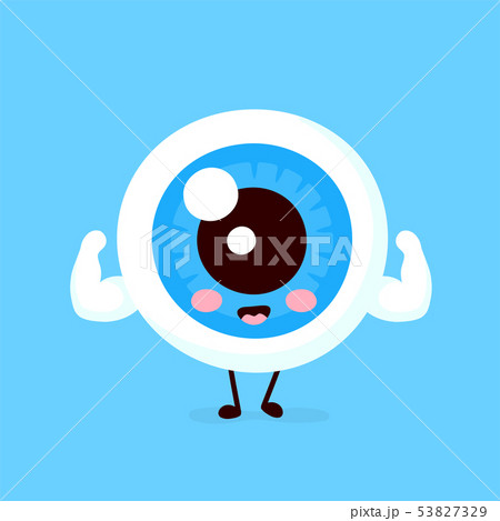 Cute healthy strong smiling happy eyeball 53827329