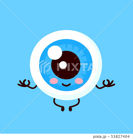 Strong cute healthy happy human eyeball Strong cute healthy happy human eyeball 53827404