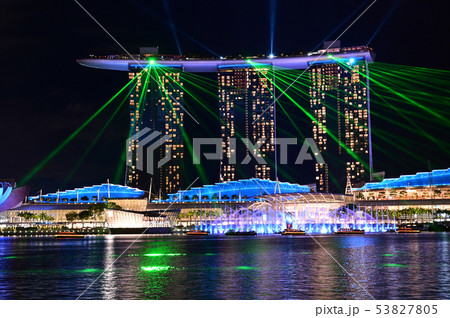 マリーナベイサンズ　レーザーショウ 53827805