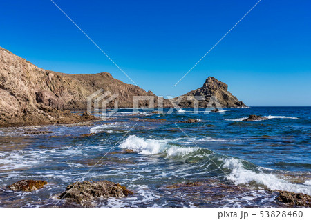 Rocky Coast of Cabo de Gata Nijar Park, Almeria, Spain 53828460