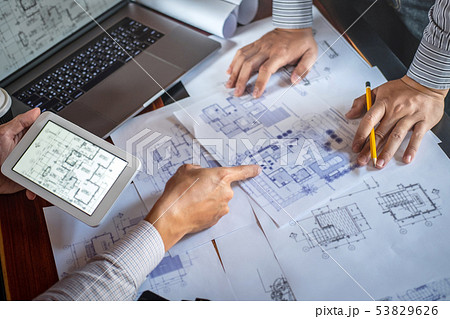 Construction engineering or architect discuss a Construction engineering or architect discuss a 53829626
