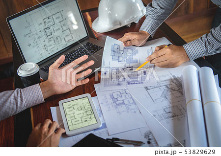 Construction engineering or architect discuss a 53829629