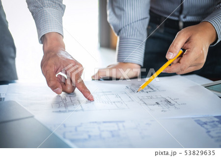 Construction engineering or architect discuss a 53829635