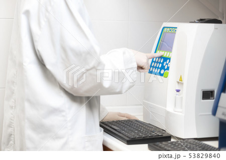 Scientific medical test with automated hematology analysis. Scientific medical test with automated hematology analysis. 53829840