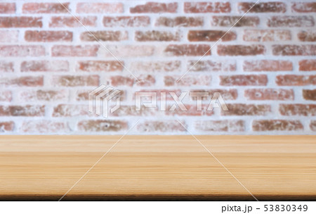 Selected focus empty wooden table and wall texture Selected focus empty wooden table and wall texture 53830349