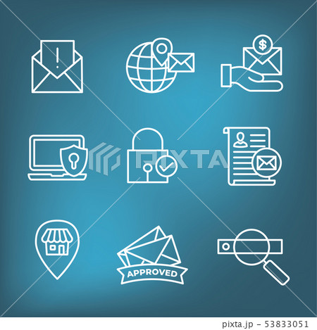 Email Marketing Rules - Regulations Icon Set 53833051
