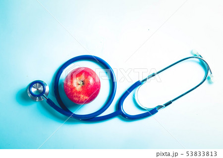 Healthcare concept on blue 53833813